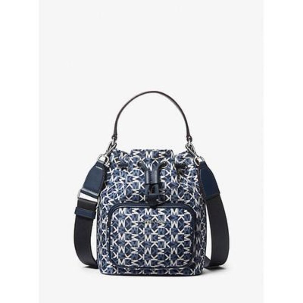 Michael Kors Khai Small Signature Logo Bucket Bag NWT
